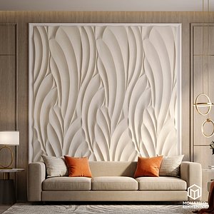 Modern Abstract Organic wall decor Relief STL Mural CNC 422