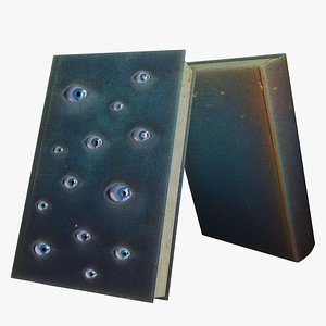 Blue Eyed Book - Rigged 13-Eye Animated Creature Prop with PBR Textures 3D