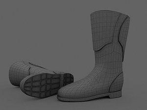 motorbike boots 3d 3ds