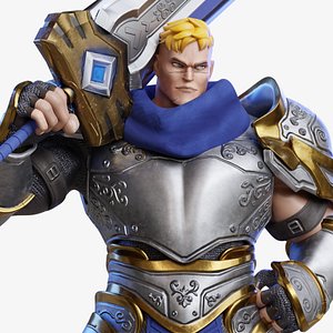 Low Poly - Stylized Warrior - Bran 3D model