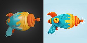 3D cartoon gun model