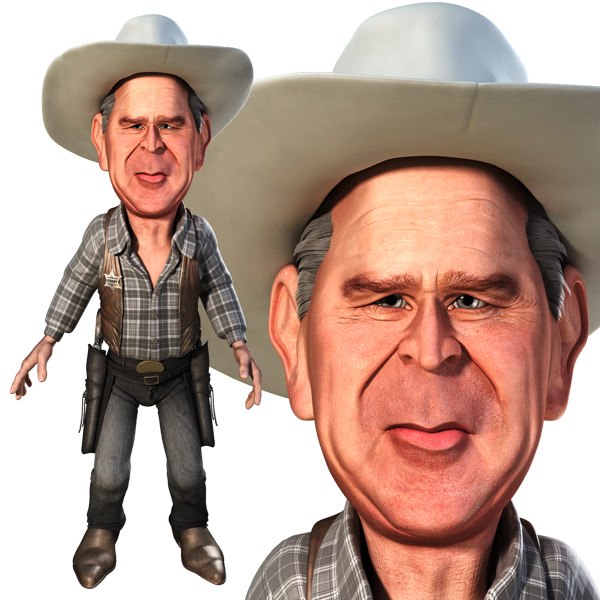 maya caricature george w bush