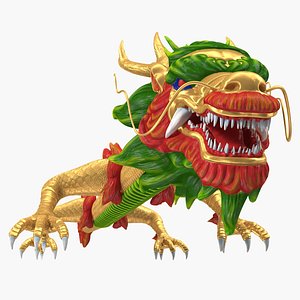 traditional chinese dragon neutral 3D model