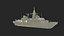 3D Corvette Class Ship with Attack Helicopter