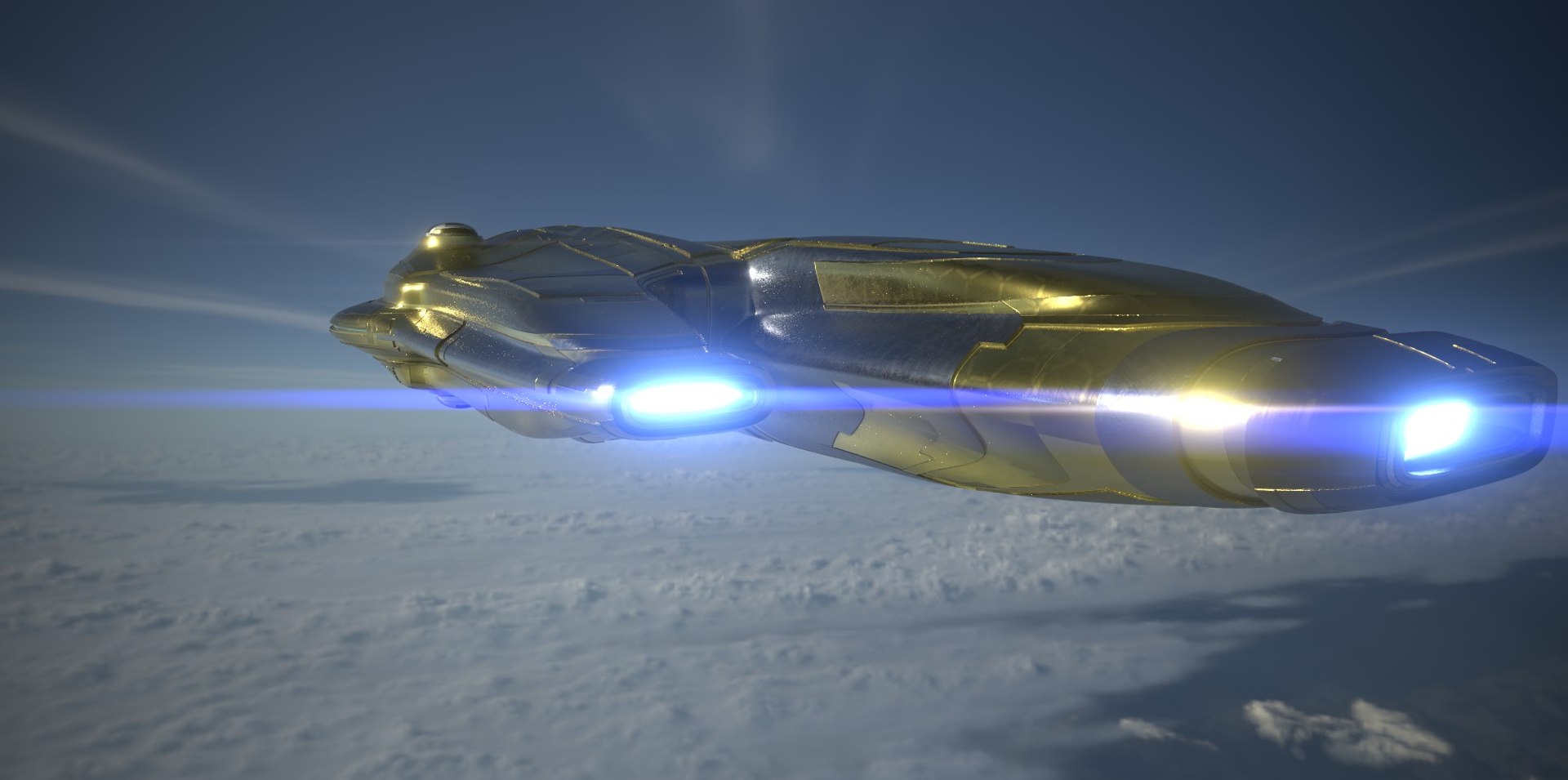 3D Model Military Explorer Spaceship 1 - TurboSquid 2242209