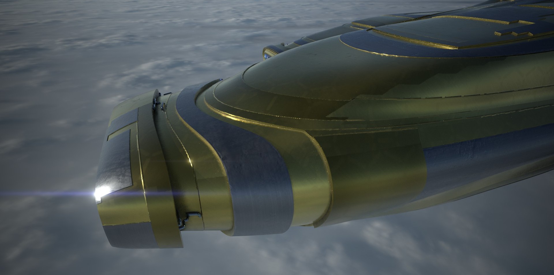 3D Model Military Explorer Spaceship 1 - TurboSquid 2242209