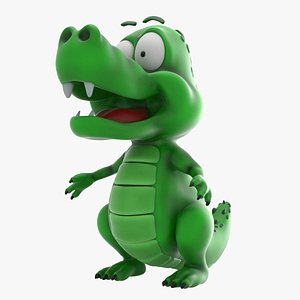 cartoon baby dragon 3d obj