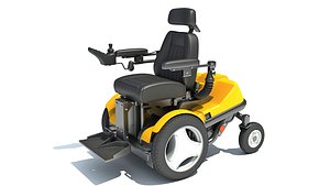 Electric Power Wheelchair 3D model