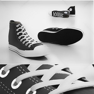 3D Sports shoes leisure shoes canvas shoes shoes model