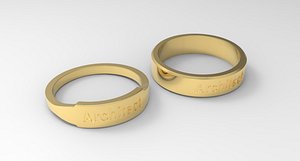Architect Couple Ring Gold