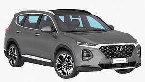 3D hyundai santa fe 2019 model