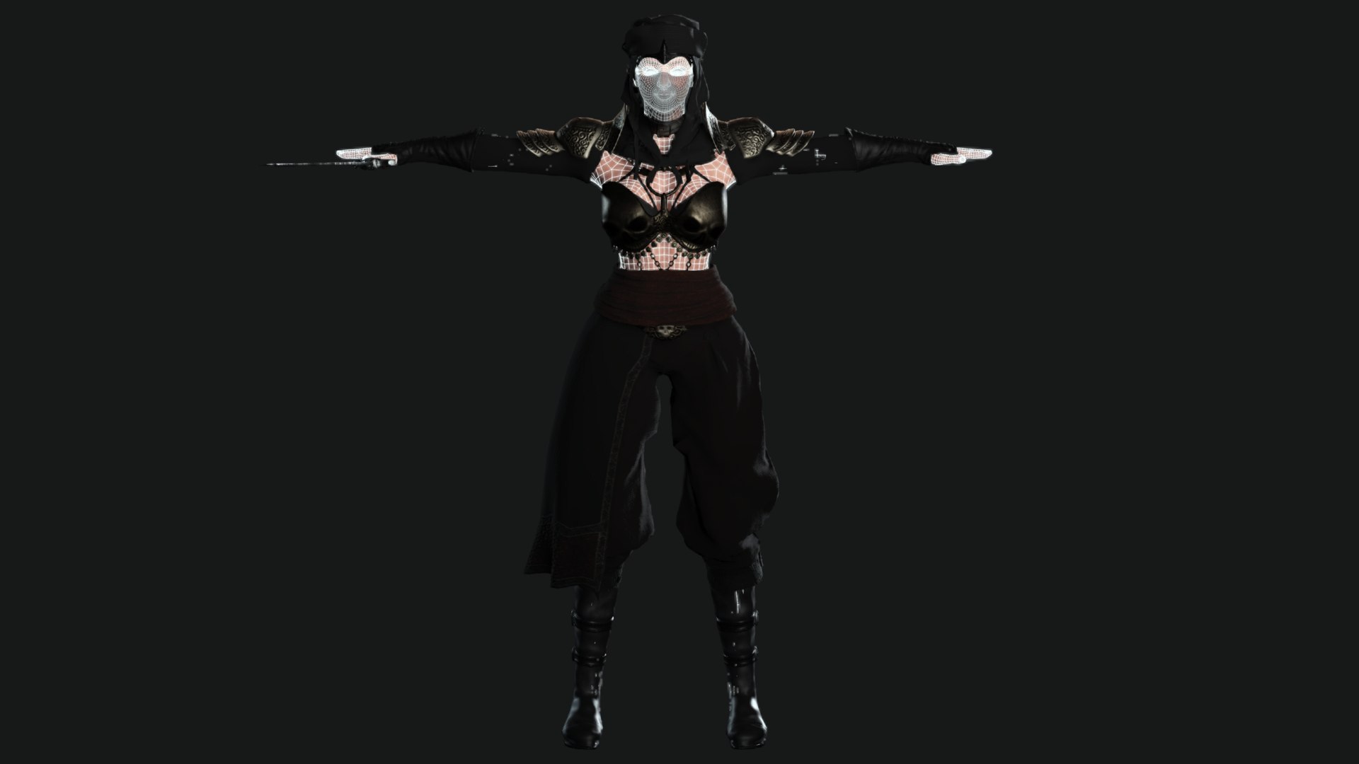 AAA 3D FANTASY CHARACTER - BEAUTIFUL ASSASSIN WARRIOR 3D Model ...