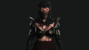 AAA 3D FANTASY CHARACTER - BEAUTIFUL ASSASSIN WARRIOR 3D model