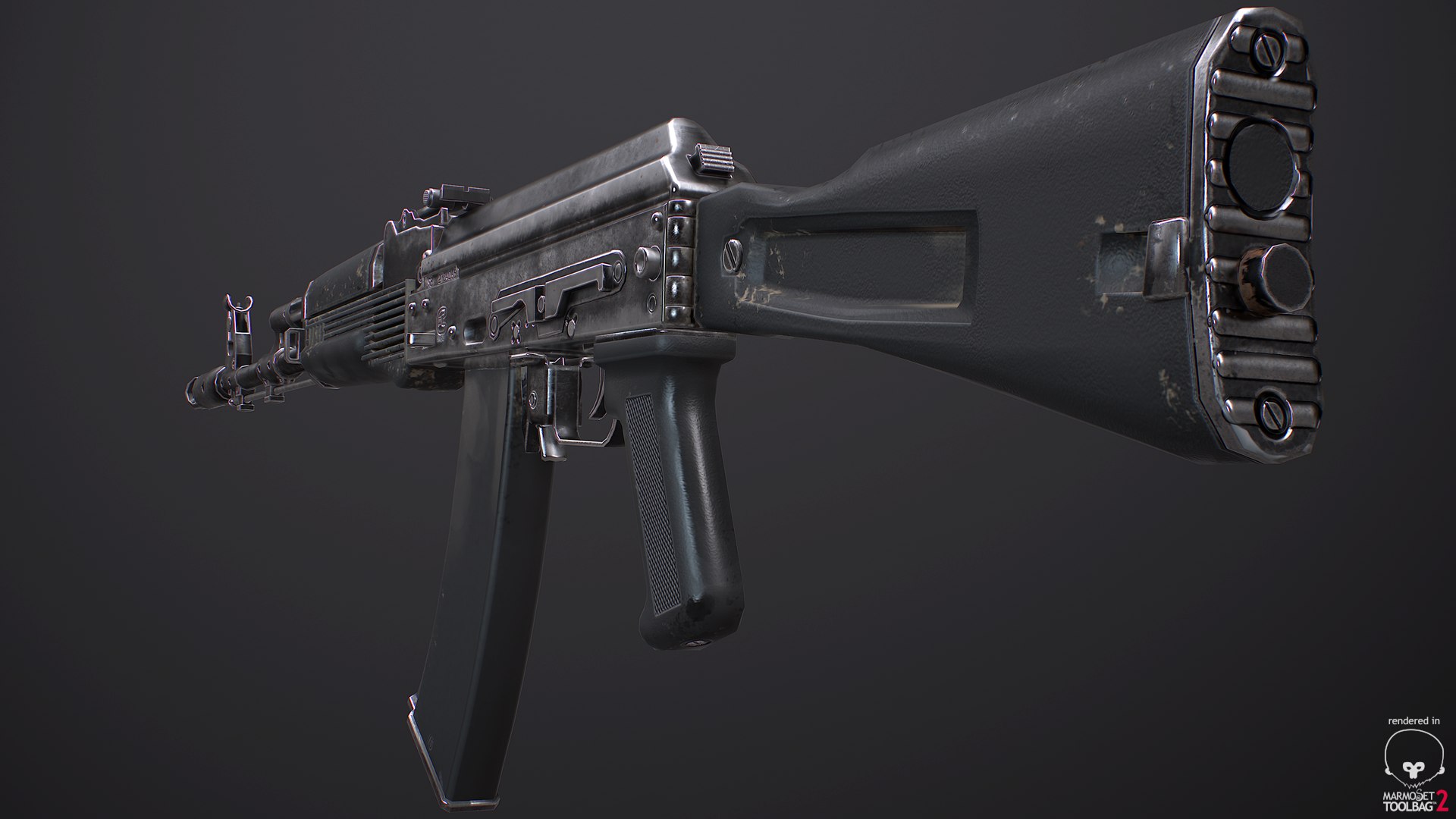 Ready Automatic Rifle Rig 3d Model