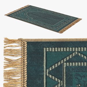 Patterned Islamic Prayer Rug 3D model