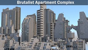 Brutalist Apartment Complex 3D model