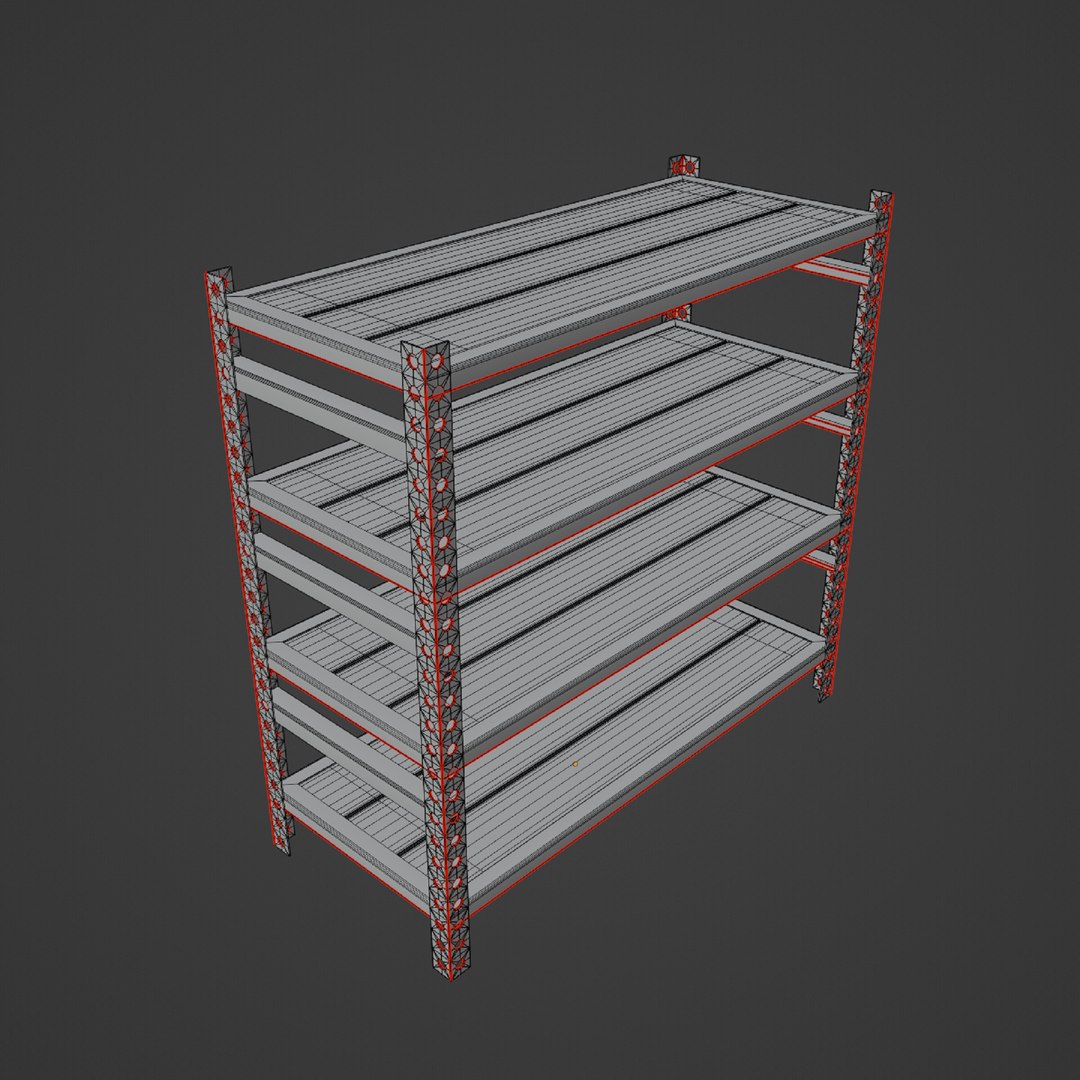 3D Model Metal Shelf 01 - TurboSquid 2307570