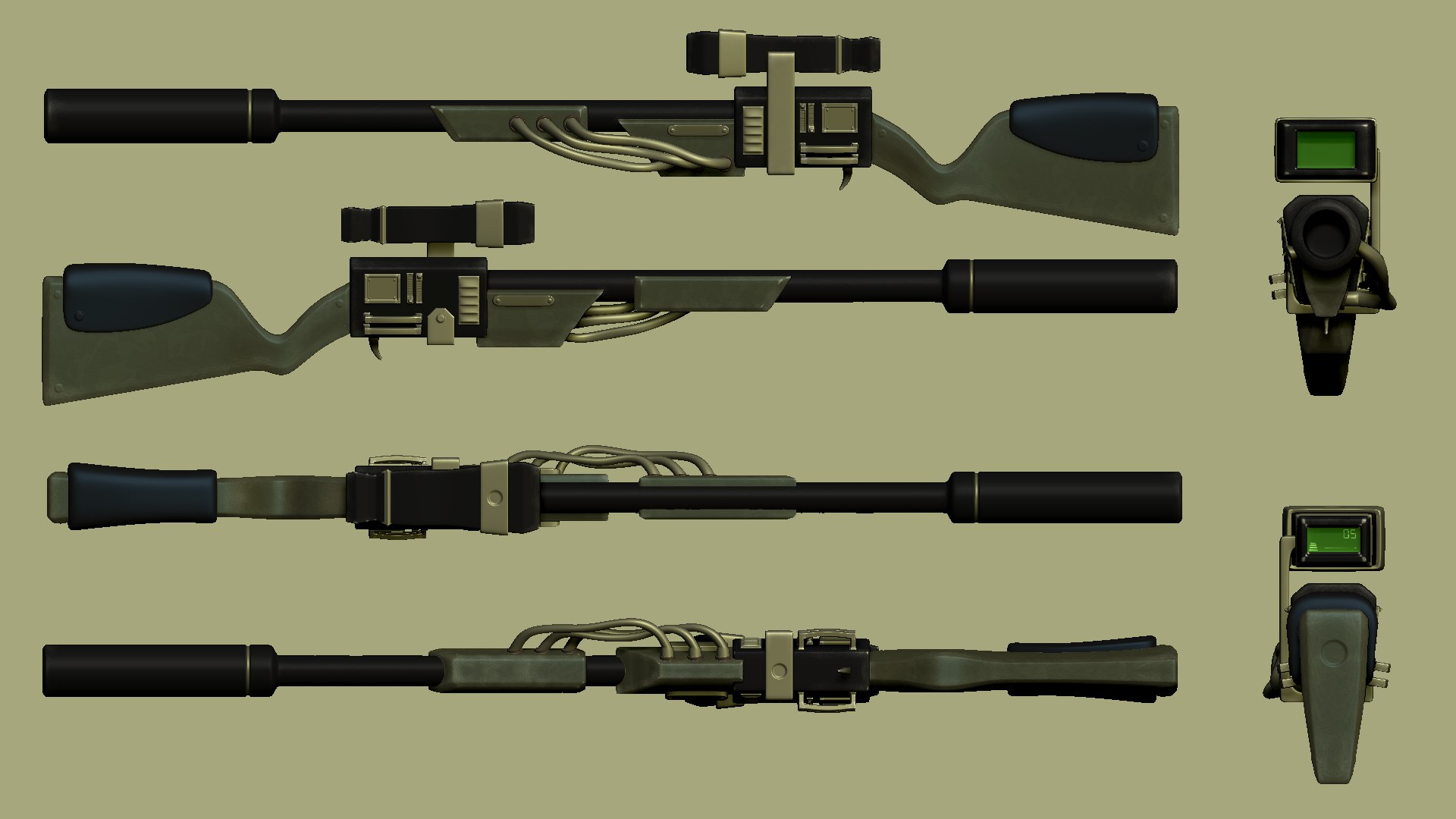 3D Sniper Rifle Gun Model - TurboSquid 1674839