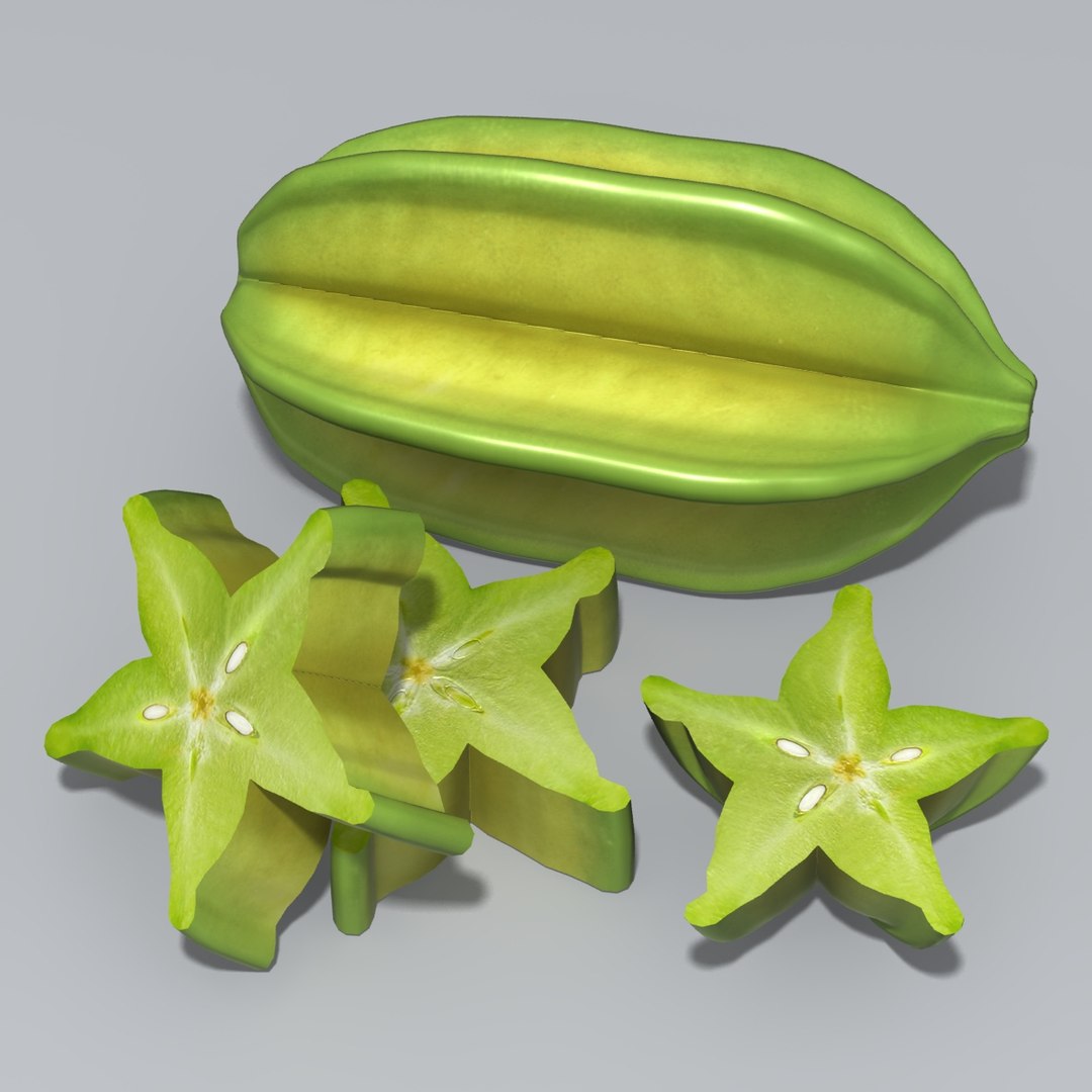 3ds max carambola starfruit fruit