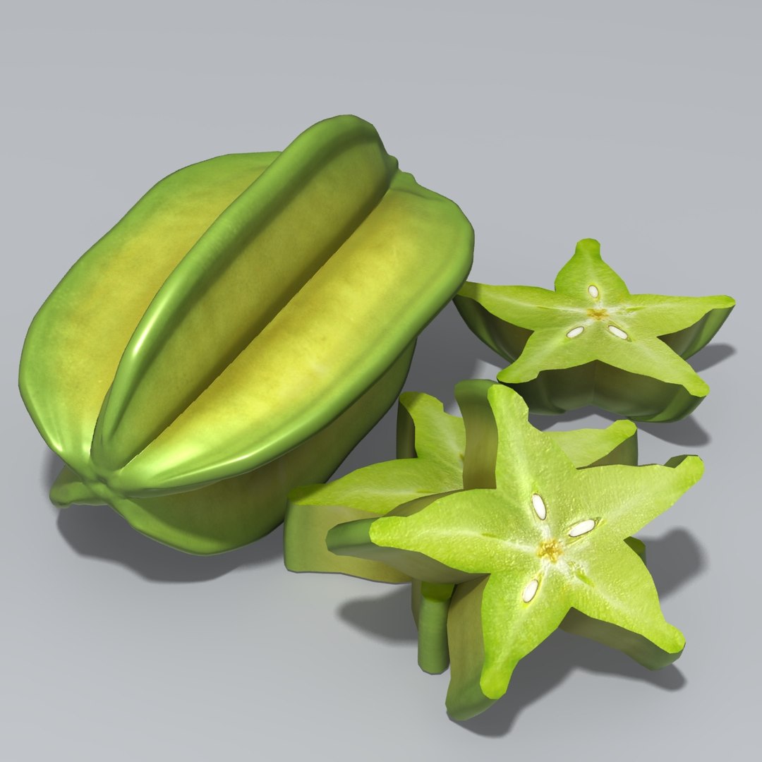 3ds max carambola starfruit fruit