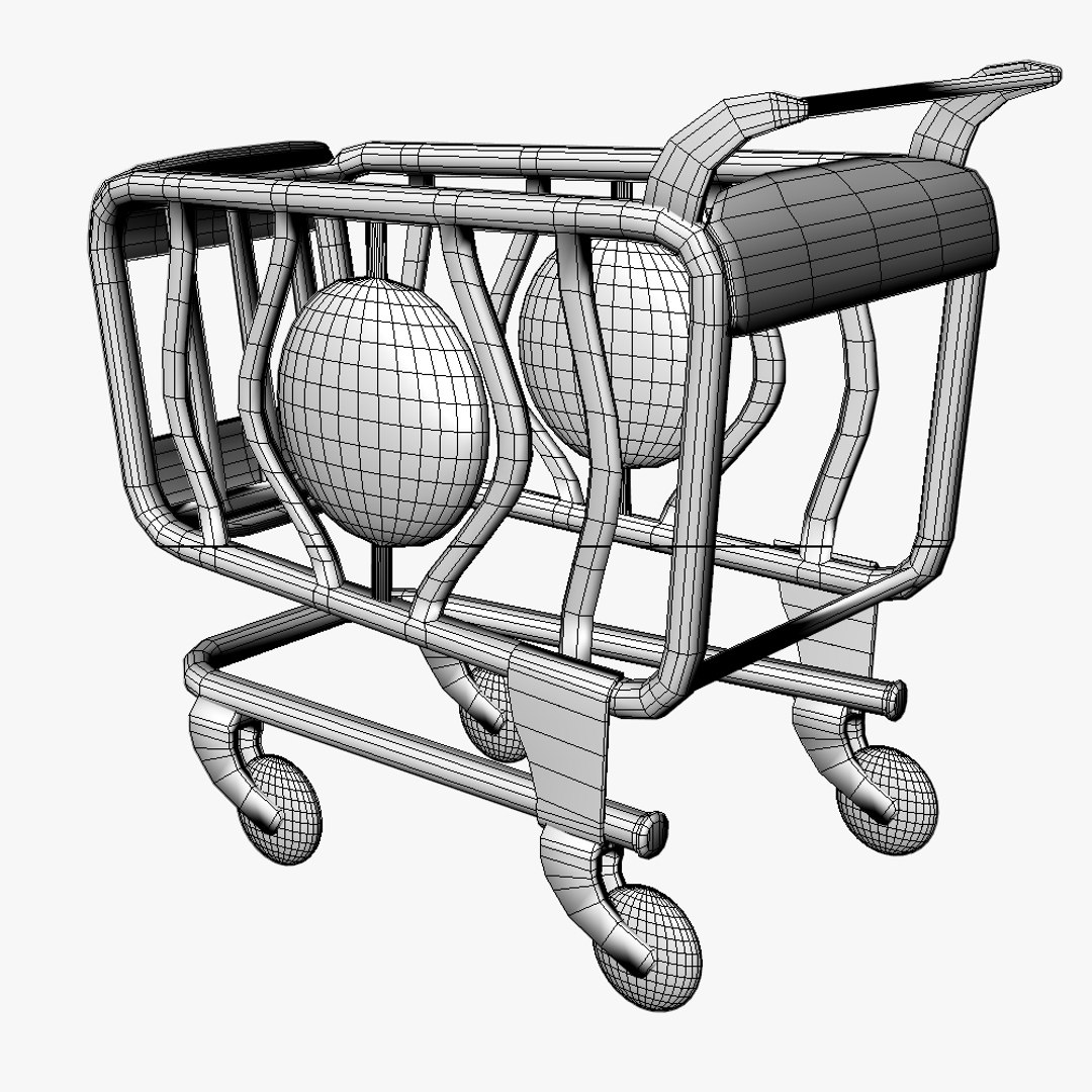 3d model shopping cart