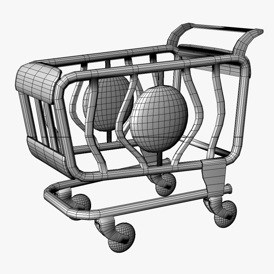 3d model shopping cart