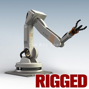 maya industrial robotic arm rigged