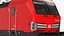 Red Siemens Vectron Locomotive Rigged for Cinema 4D