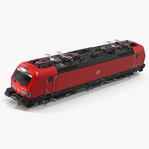 Red Siemens Vectron Locomotive Rigged for Cinema 4D