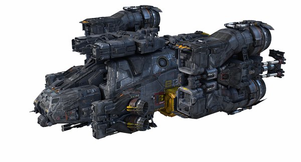 sci fi cargoship scifi 3d model