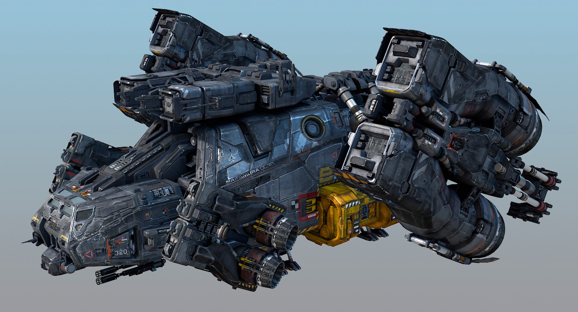 Sci Fi Cargoship Scifi 3d Model