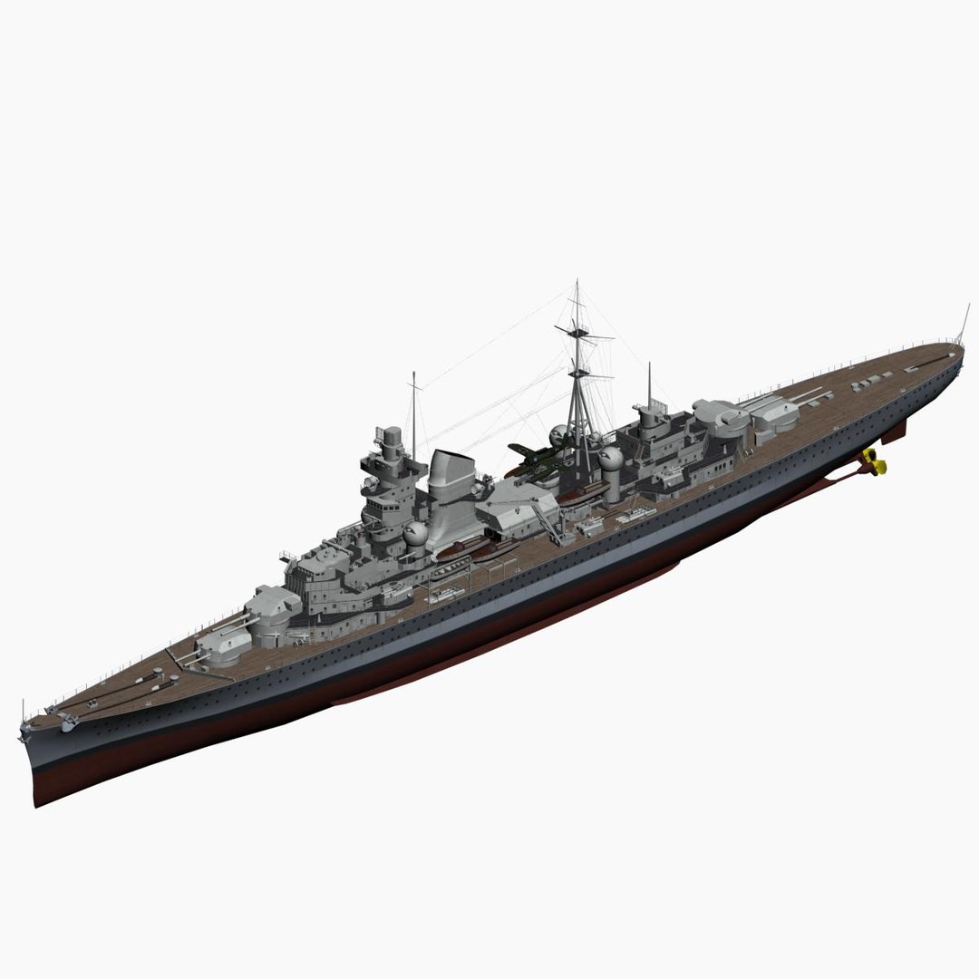 Heavy Cruiser Hipper Ww2 German 3d Max