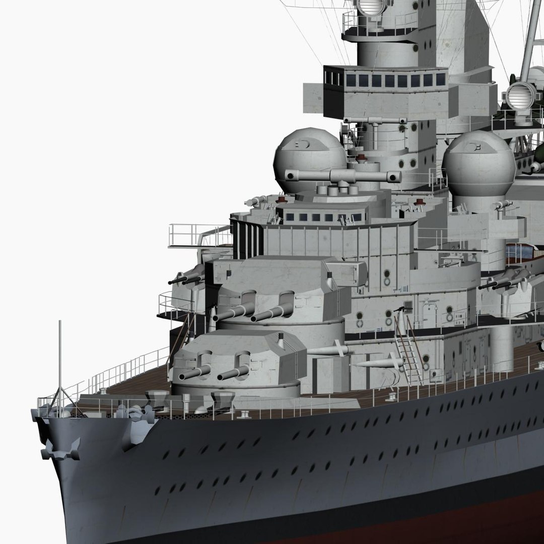 Heavy Cruiser Hipper Ww2 German 3d Max