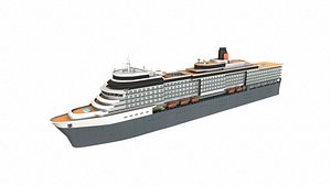 3D model ship cruise