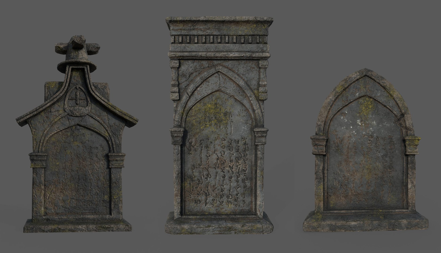 tombstones bloodborne style 3D https://p.turbosquid.com/ts-thumb/F7/ecXba8/P6vcJcsj/tombstone_pack02/jpg/1541524871/1920x1080/fit_q87/8221e04a2450cae1ef533062ad431cb6e9f791e6/tombstone_pack02.jpg