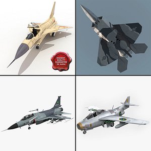 3d model jet fighters 3 j