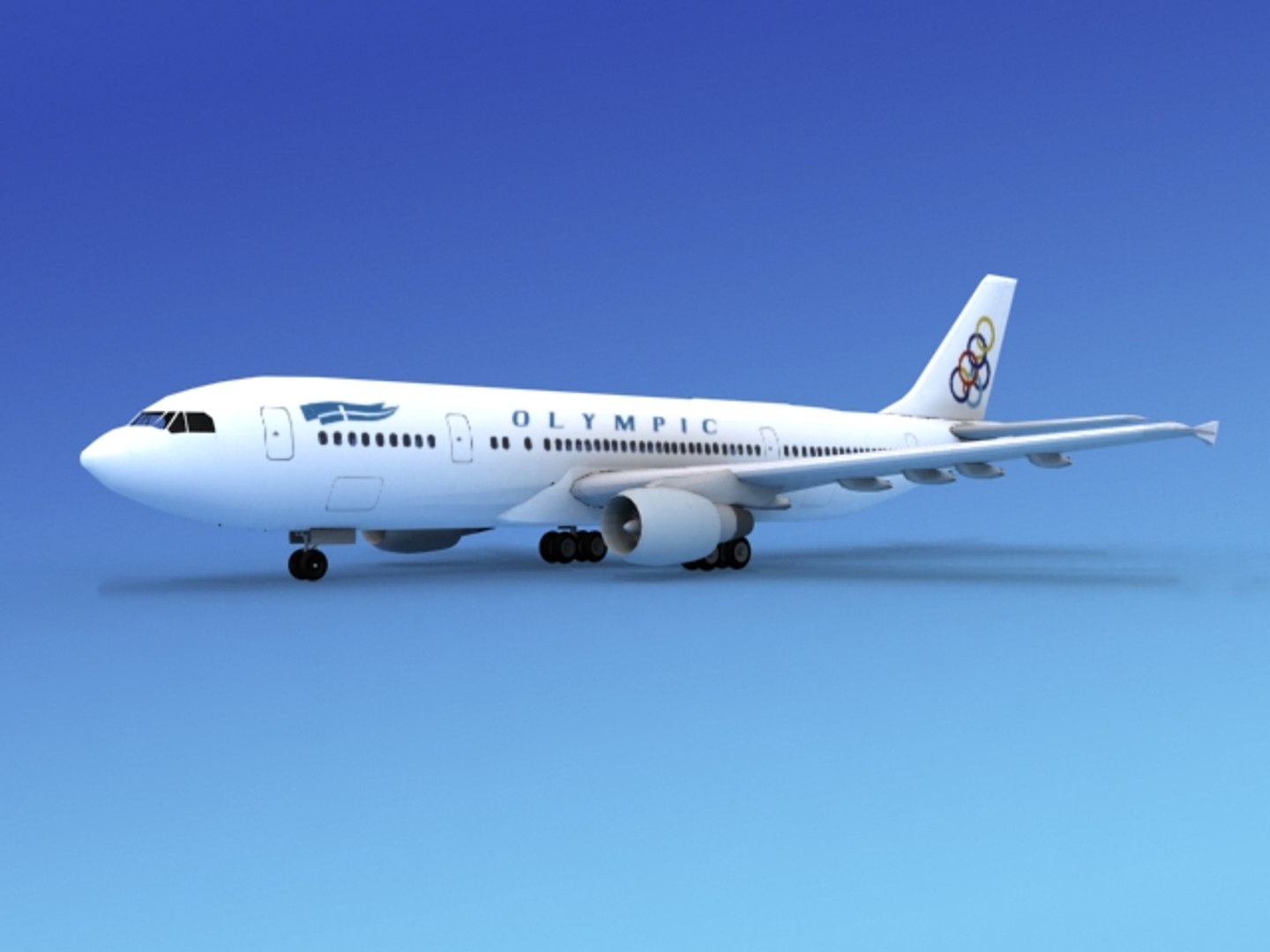 Airline Airbus A300 3d Model