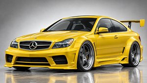 Mercedes C63 AMG Black Series Performance Car 3D Model