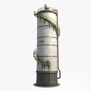 Oil Storage Tank v2 3D model