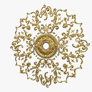 Ceiling Sockets Gypsum Plaster DR271 3D model