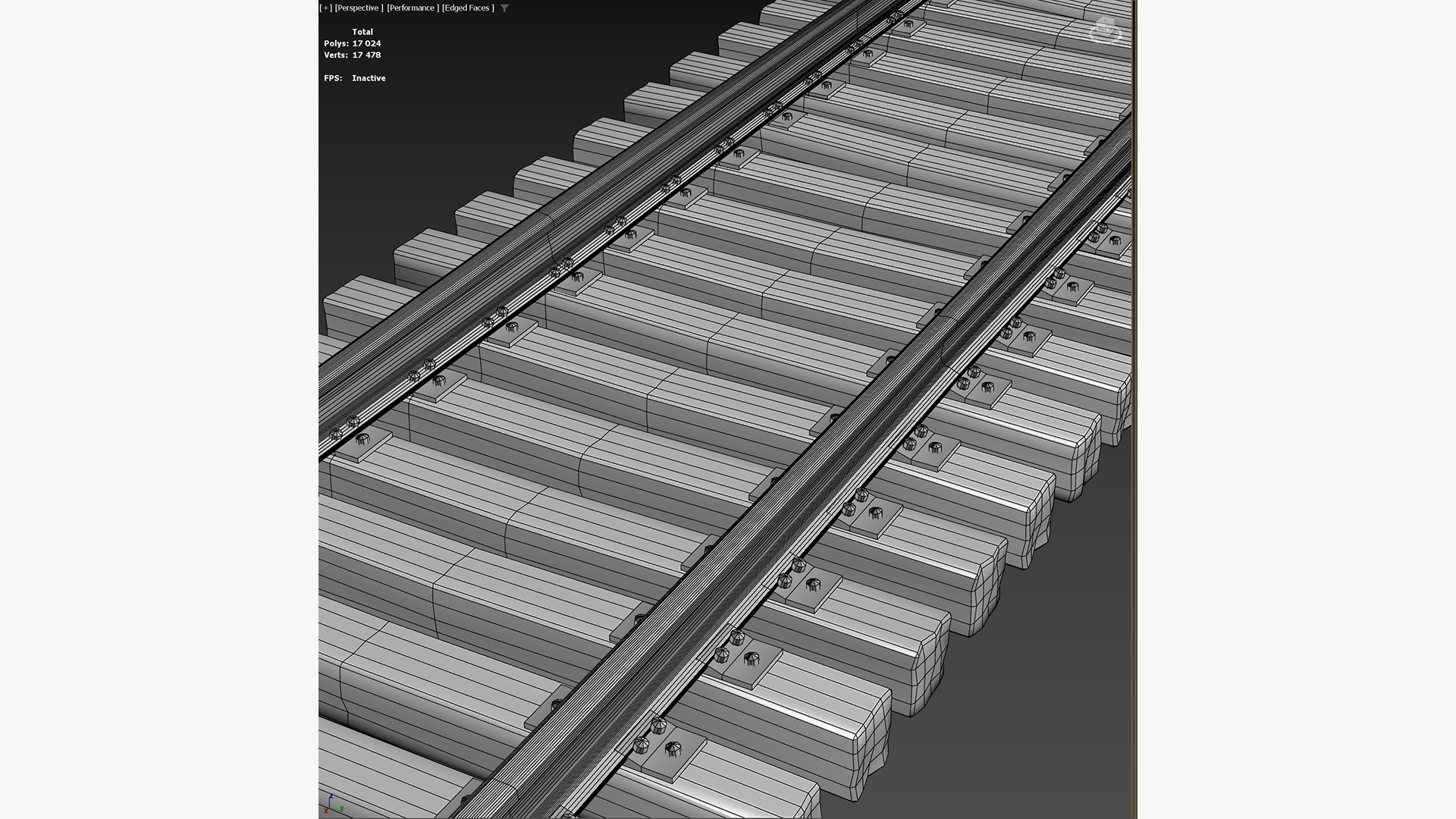 3D Wooden Railway Tracks Model - TurboSquid 2304312