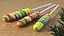 Three Rainbow Twisty Twirl Hard Lollipop Candy Sweets