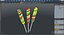 Three Rainbow Twisty Twirl Hard Lollipop Candy Sweets