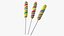 Three Rainbow Twisty Twirl Hard Lollipop Candy Sweets