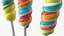 Three Rainbow Twisty Twirl Hard Lollipop Candy Sweets