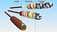 Three Rainbow Twisty Twirl Hard Lollipop Candy Sweets
