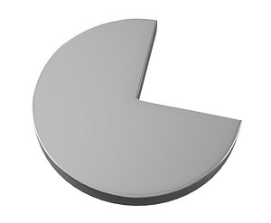 Seventy Five Percent Circle PBR 3D