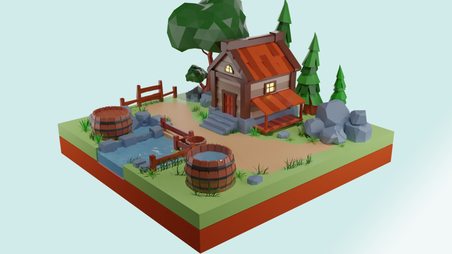 Countryside Cottage 02 3D - TurboSquid 2221900