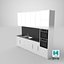 real kitchen unit scene 3D