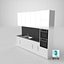 real kitchen unit scene 3D